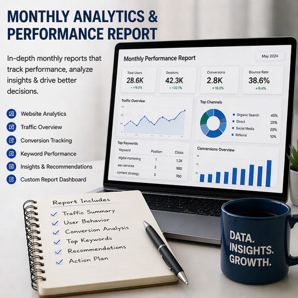 Monthly analytics & performance report