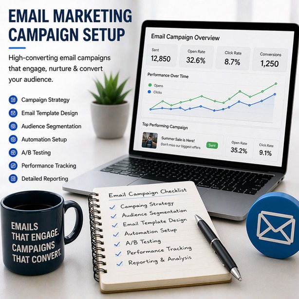 Email marketing campaign setup