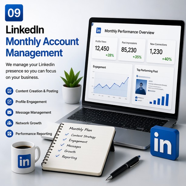 LinkedIn monthly account management