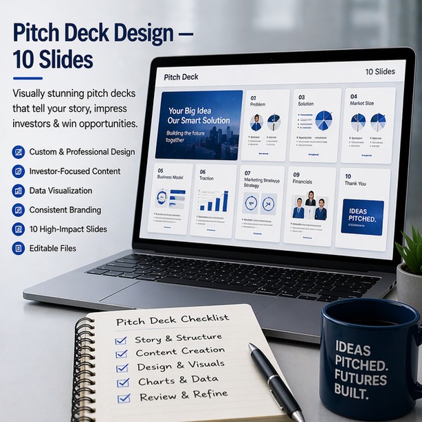 Pitch deck design — 10 slides