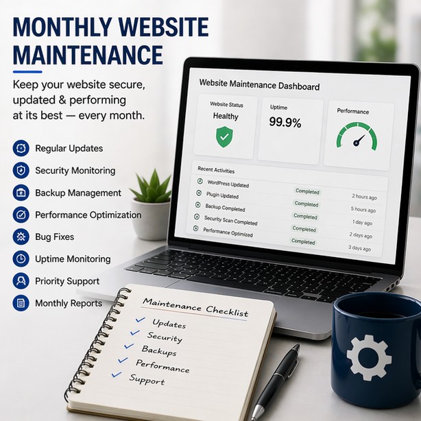 Monthly website maintenance